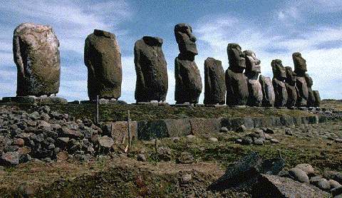 Hilera de Moai